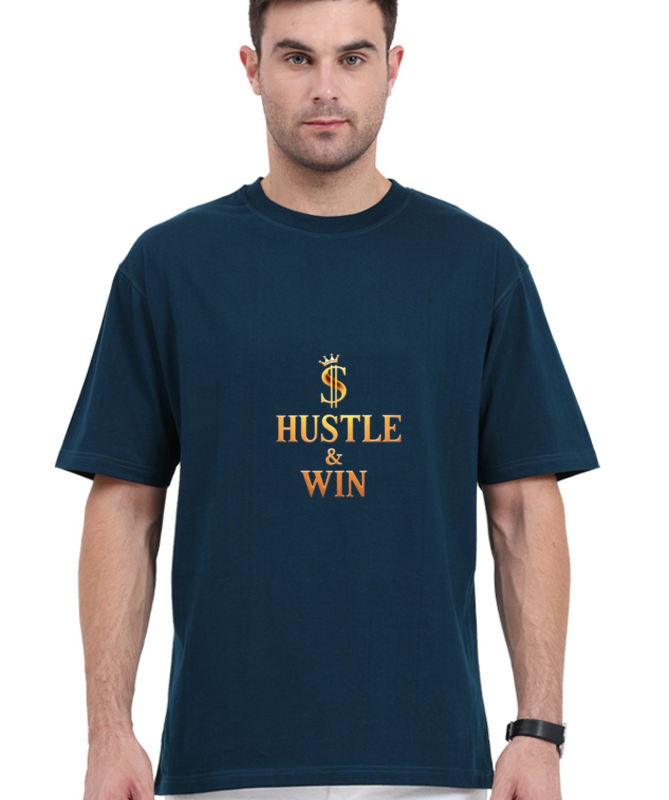 HUSTLE & WIN: Classic Oversized Unisex T-Shirt