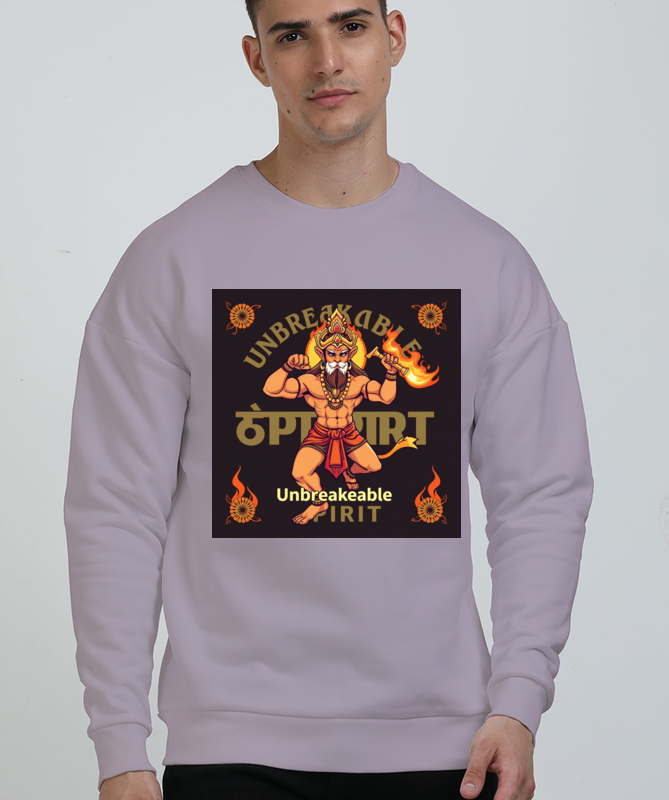 VEER HANUMAN: Oversized Unisex DTG Printed Sweatshirt