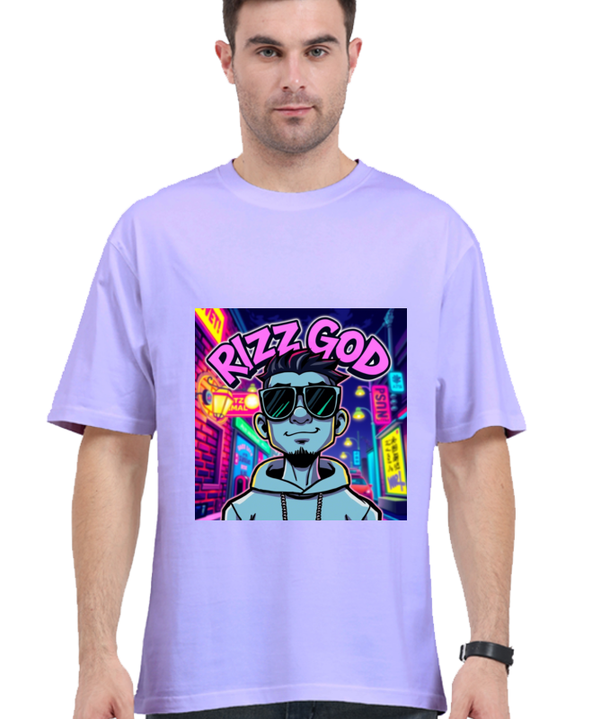RIZZ GOD: Standard Oversized Men's T-Shirt